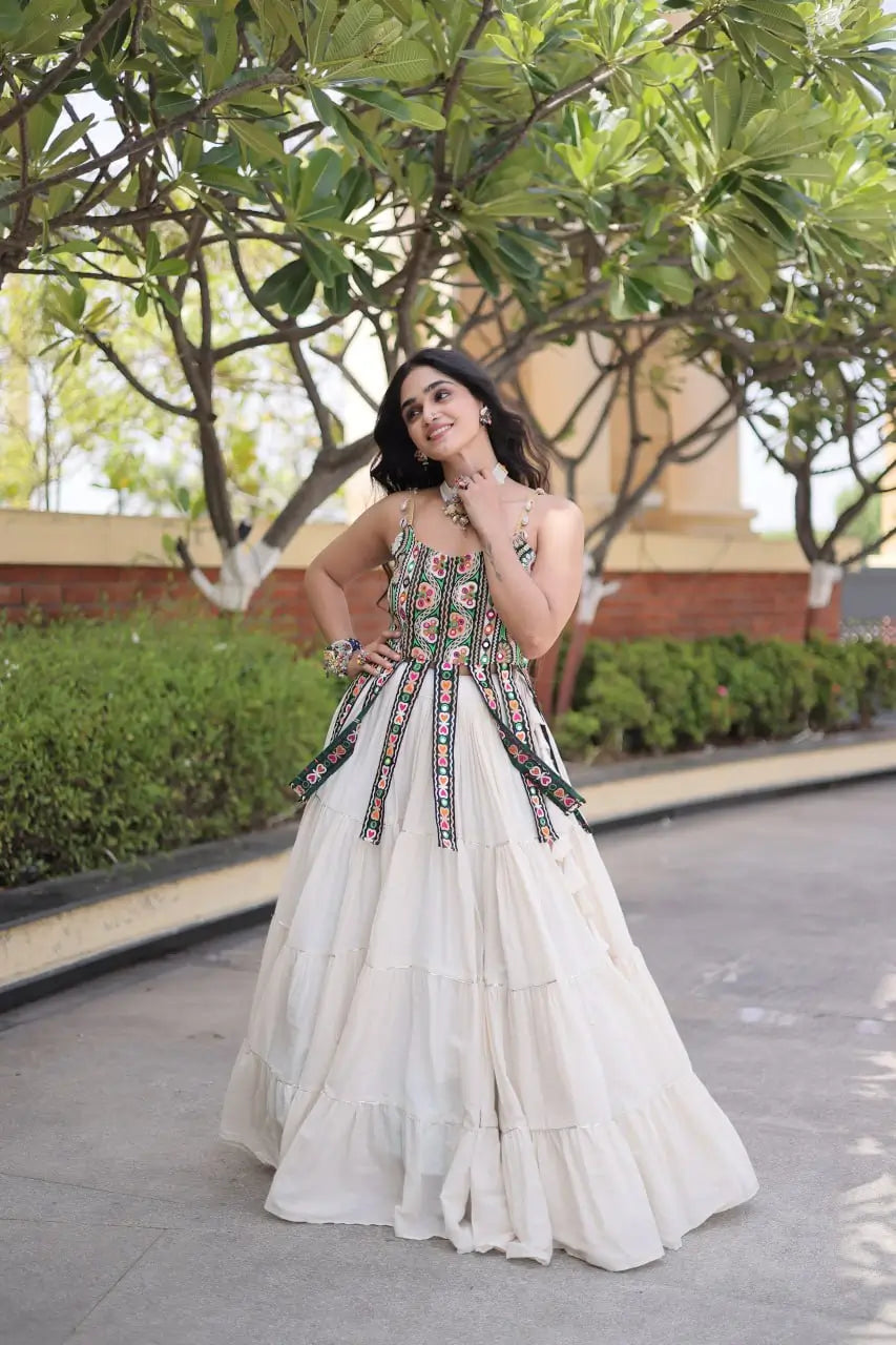 Kutchi Patchwork Tiered Lehenga