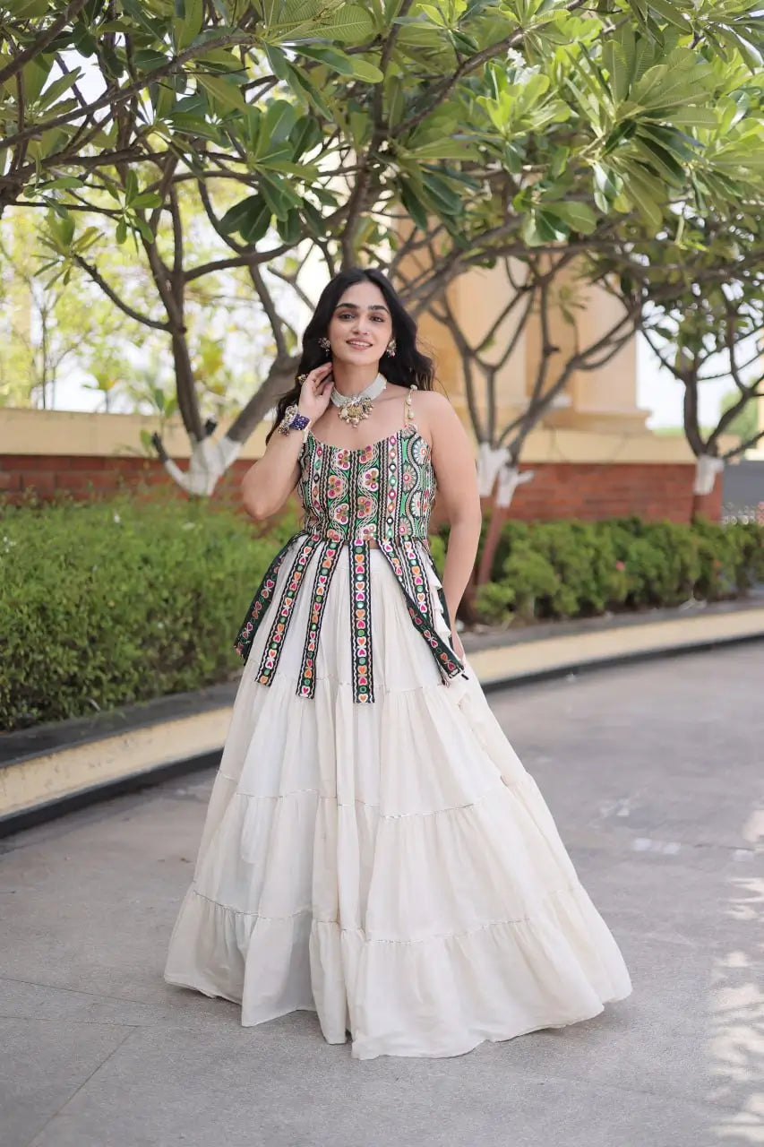 Kutchi Patchwork Tiered Lehenga