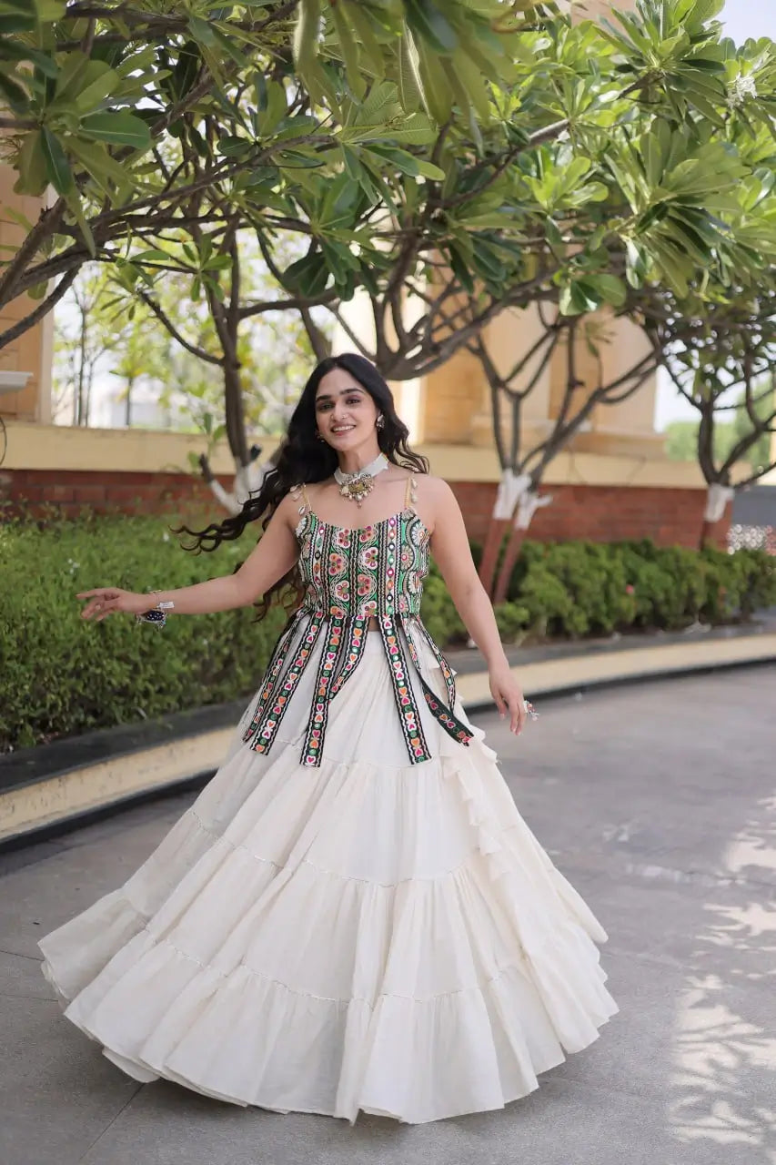 Kutchi Patchwork Tiered Lehenga