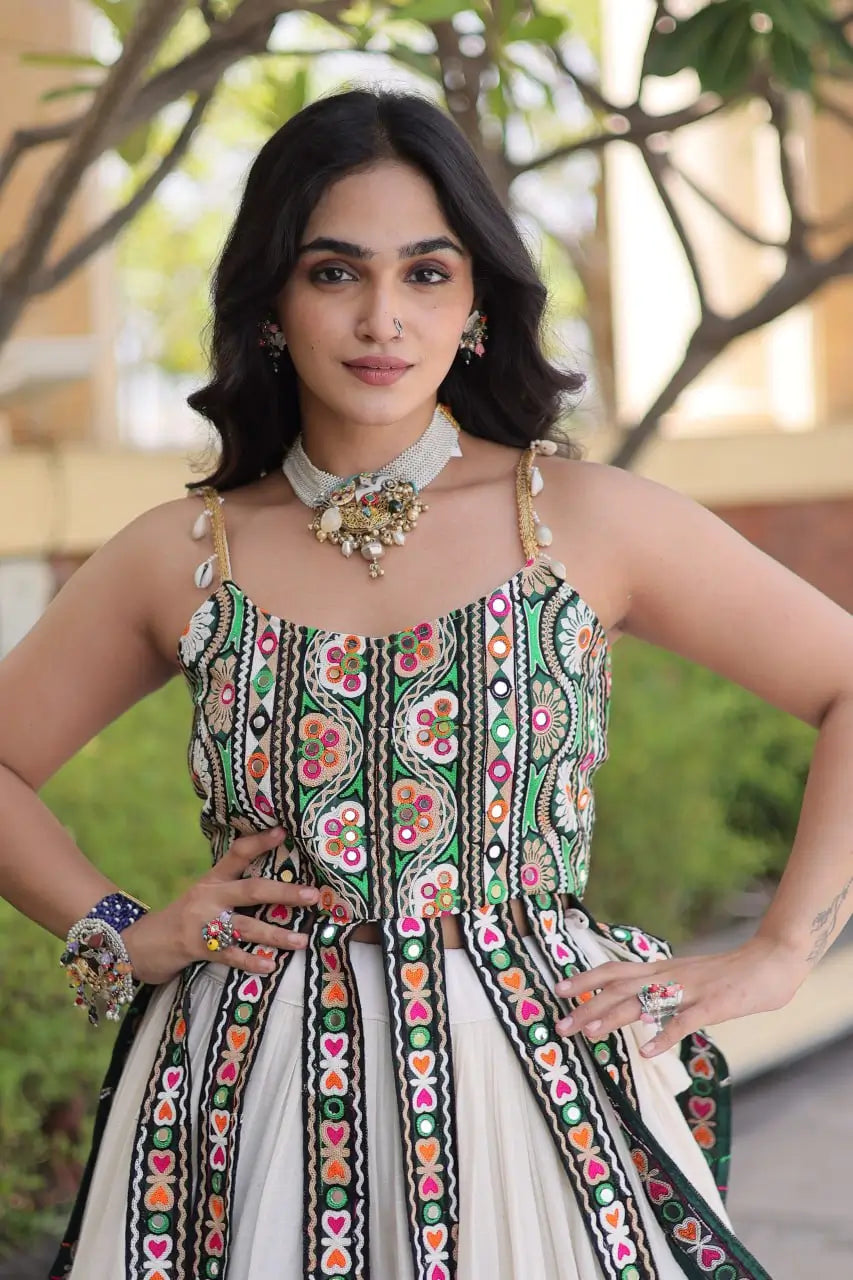 Kutchi Patchwork Tiered Lehenga