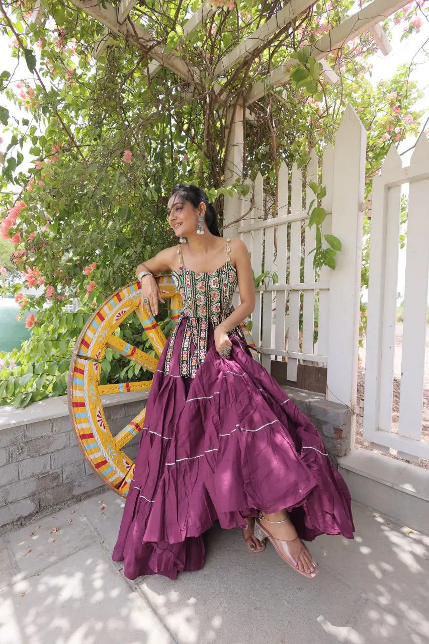 Kutchi Patchwork Tiered Lehenga