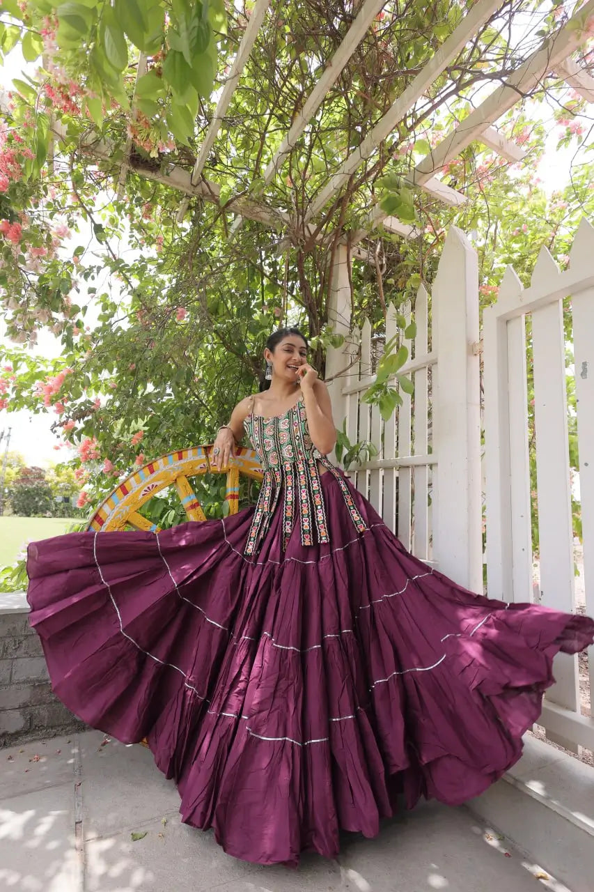 Kutchi Patchwork Tiered Lehenga