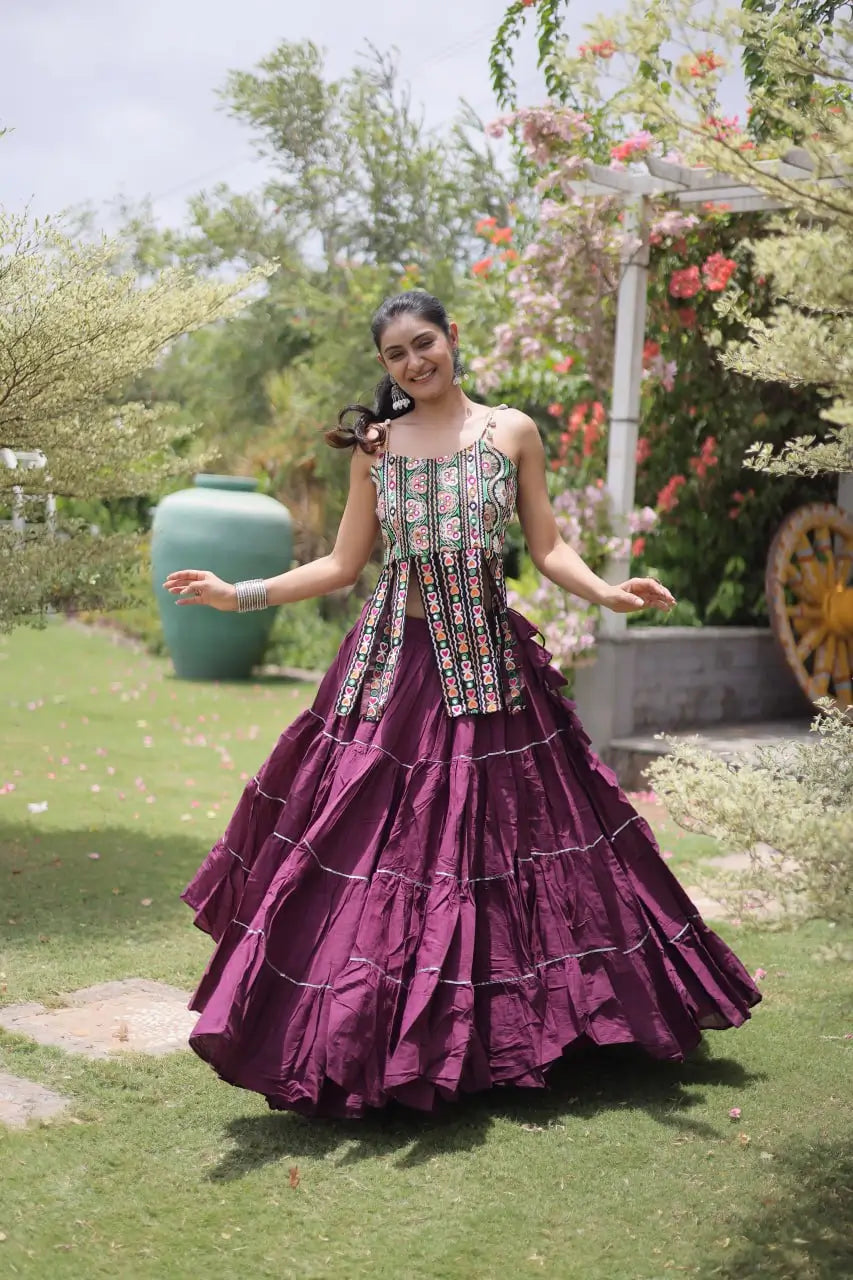 Kutchi Patchwork Tiered Lehenga