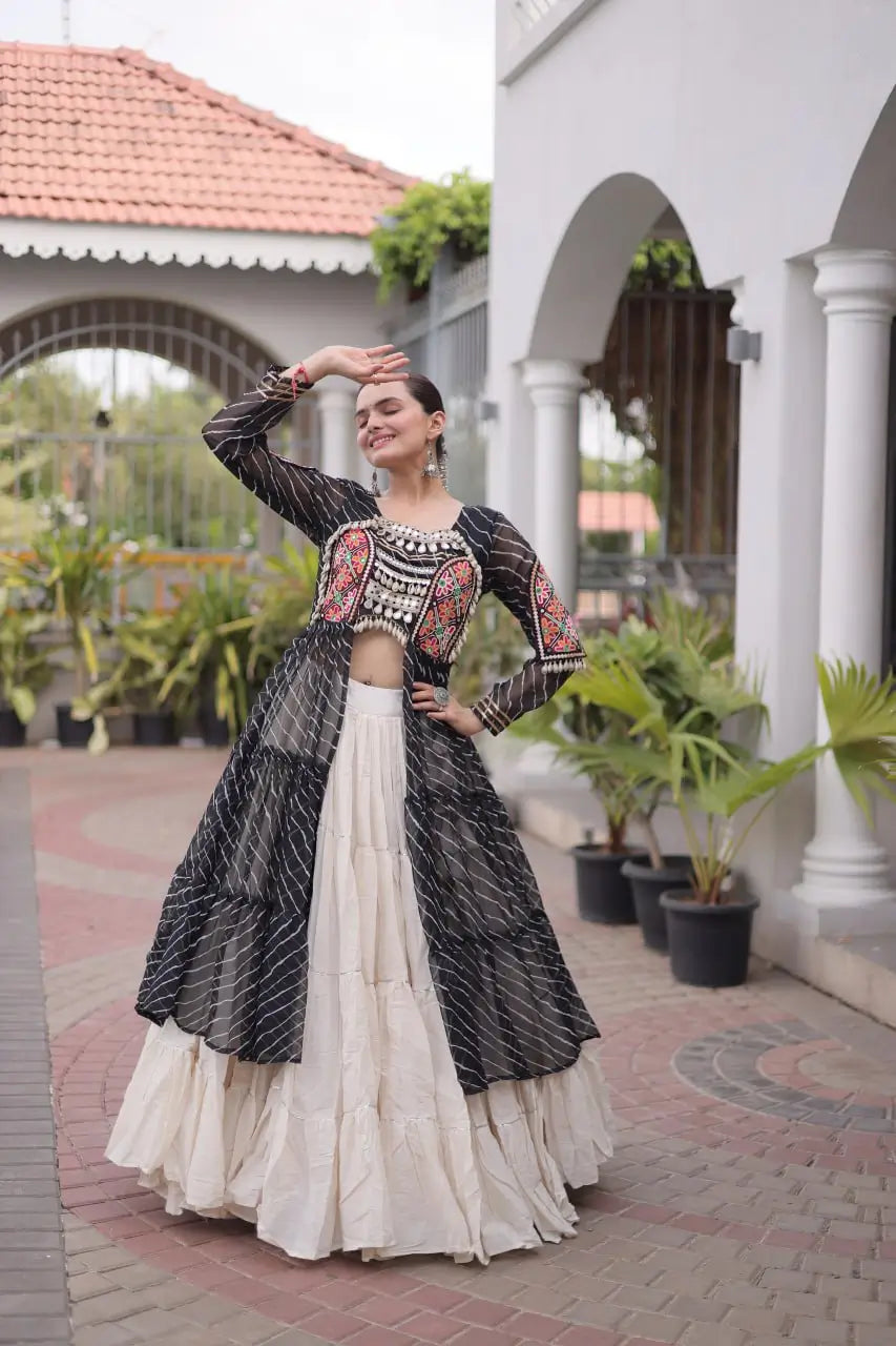 Laheriya Kutchi Jacket Lehenga