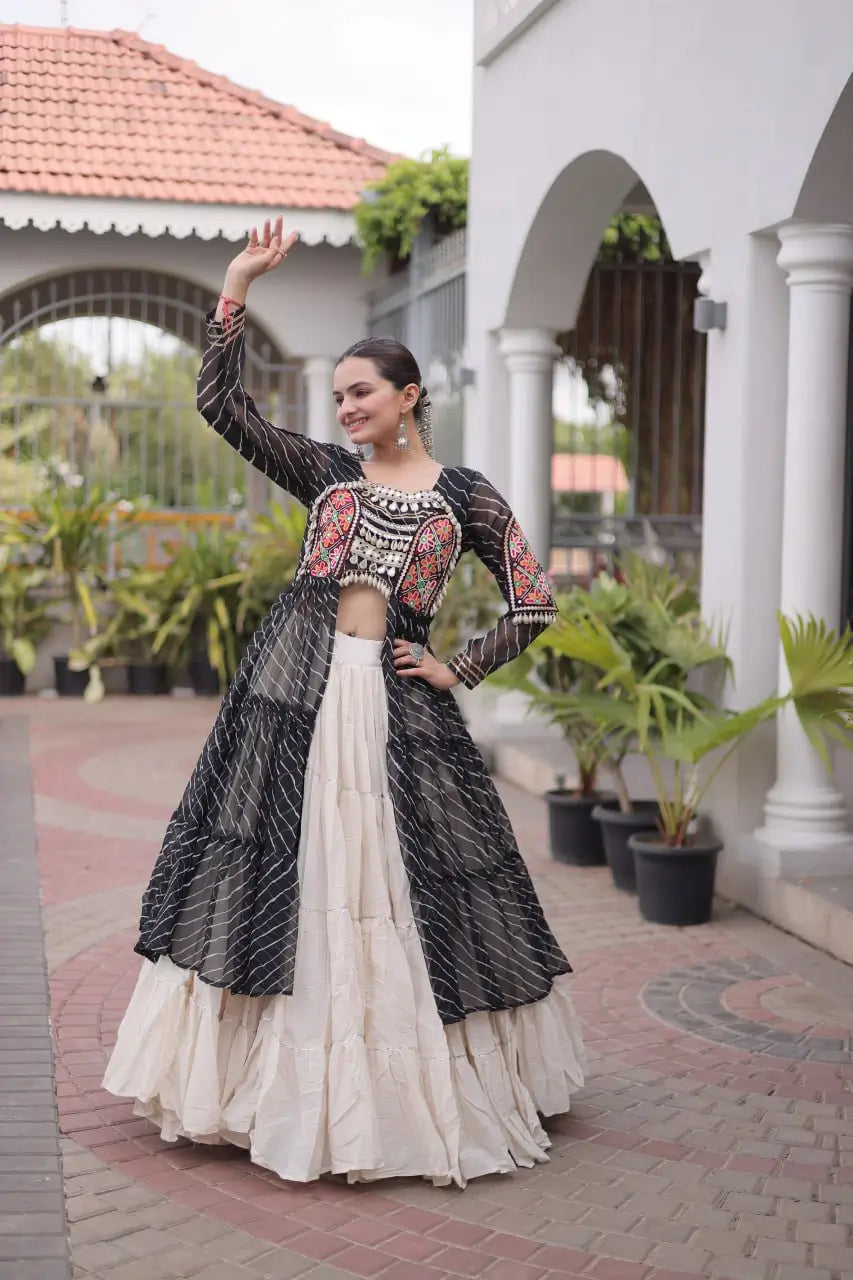 Laheriya Kutchi Jacket Lehenga