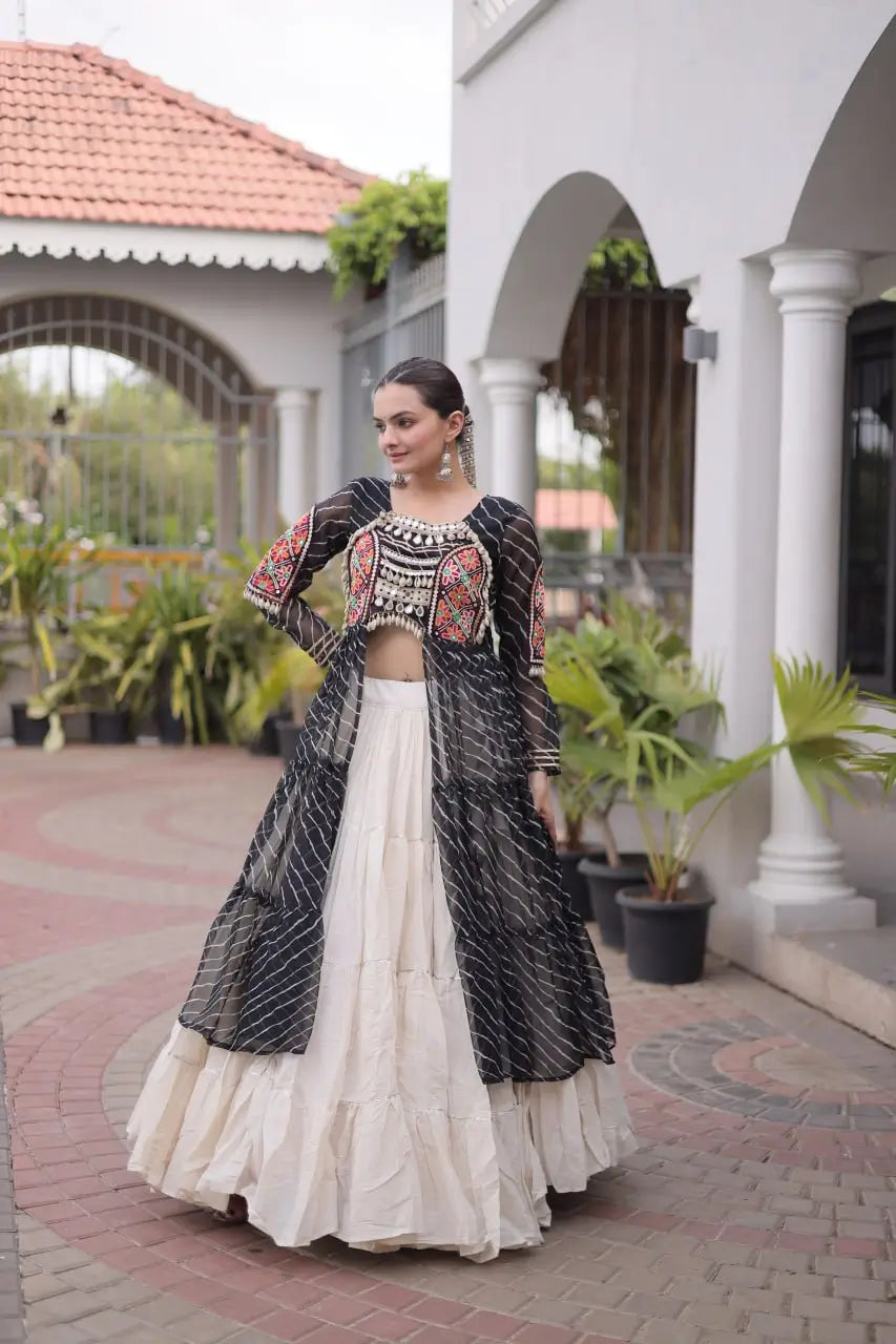 Laheriya Kutchi Jacket Lehenga