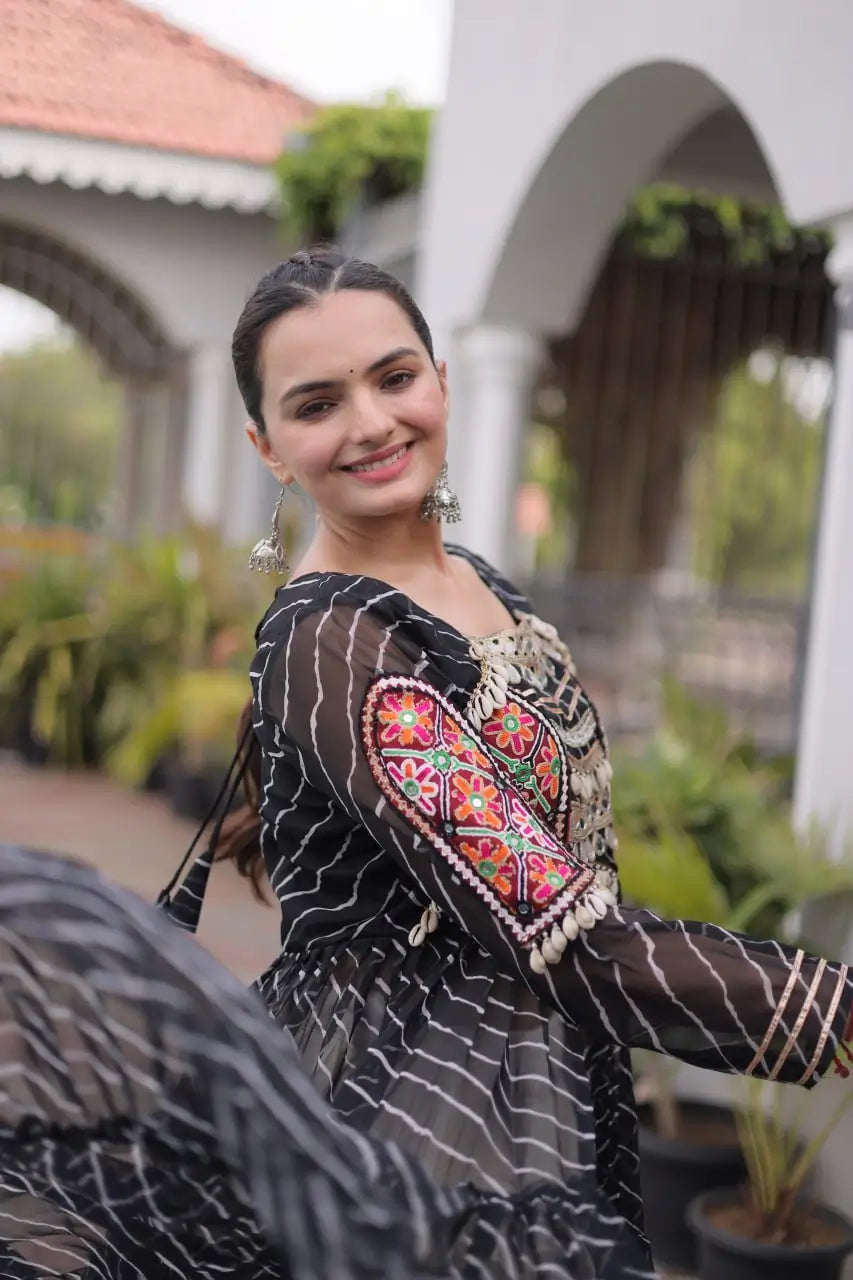 Laheriya Kutchi Jacket Lehenga