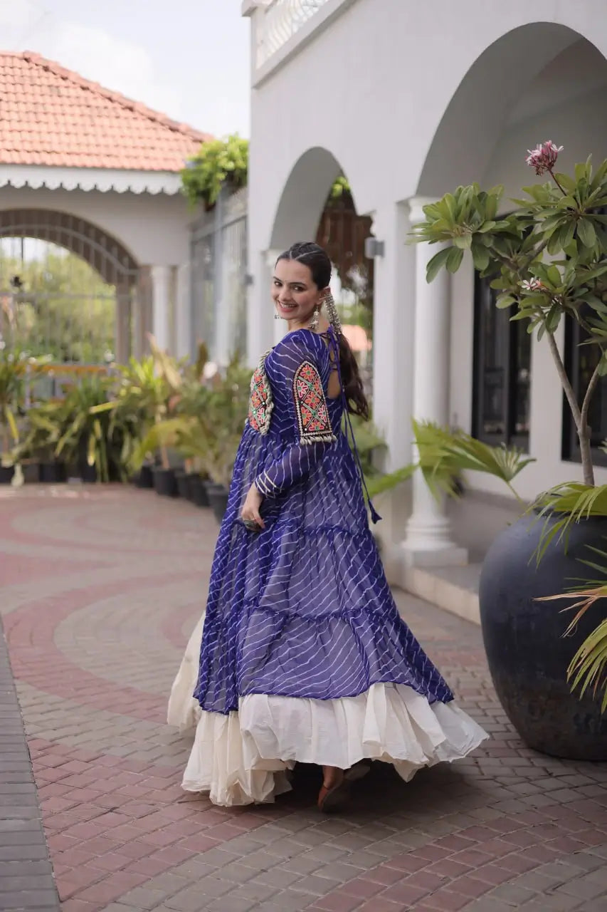 Laheriya Kutchi Jacket Lehenga