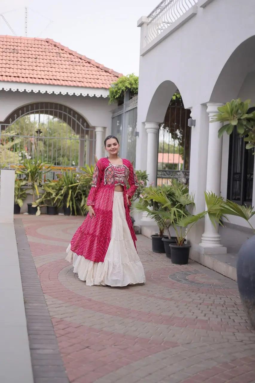 Laheriya Kutchi Jacket Lehenga