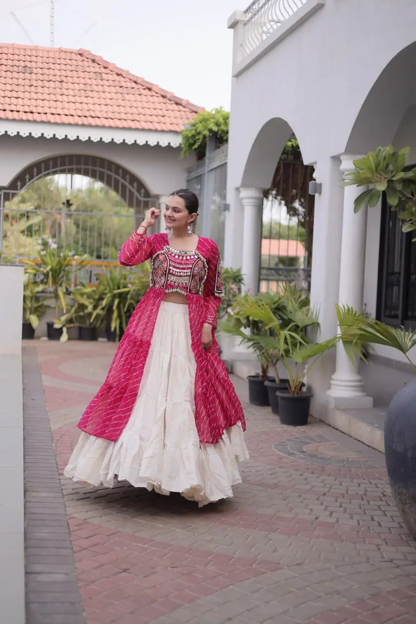 Laheriya Kutchi Jacket Lehenga