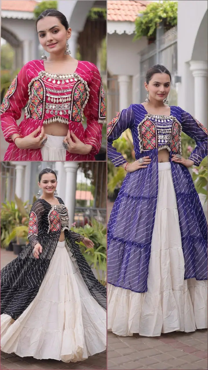 Laheriya Kutchi Jacket Lehenga