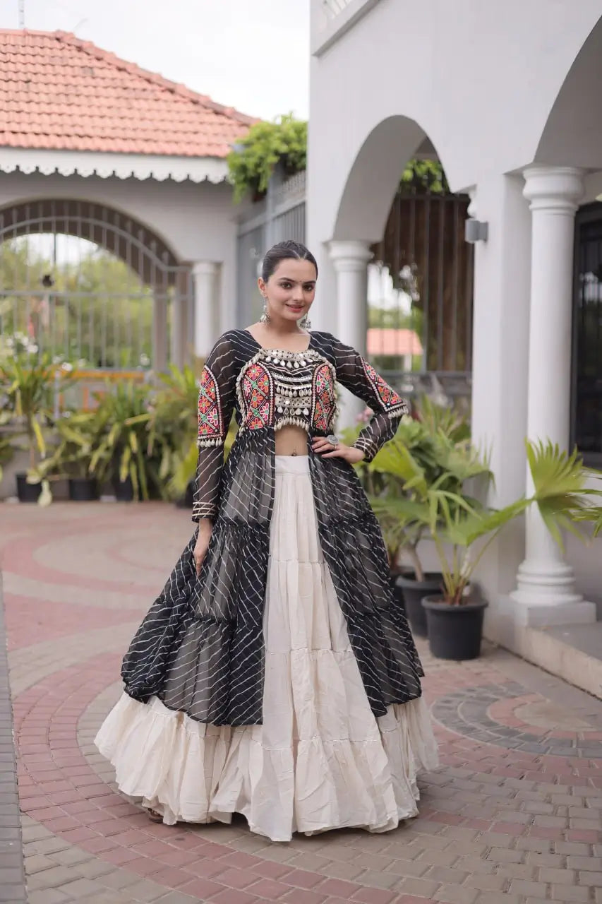 Laheriya Kutchi Jacket Lehenga