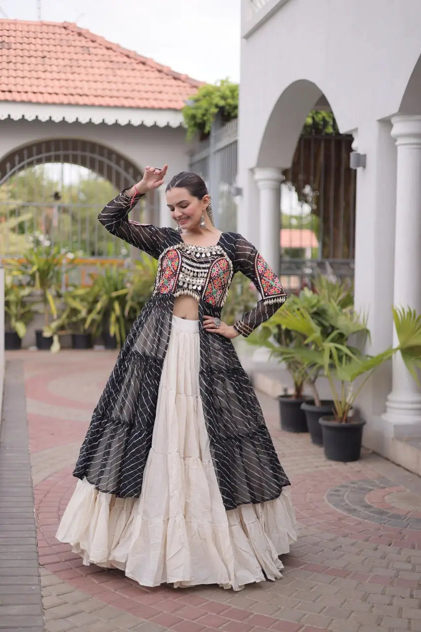 Laheriya Kutchi Jacket Lehenga