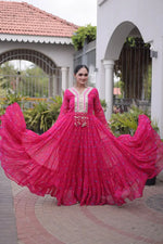 Laheriya Mirror Yoke Gown