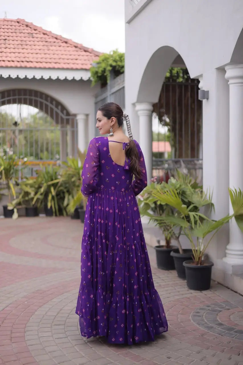 Laheriya Mirror Yoke Gown