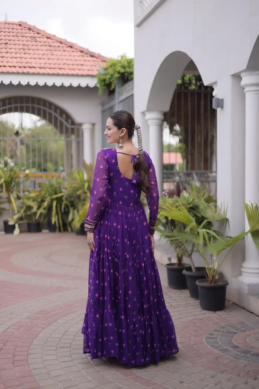 Laheriya Mirror Yoke Gown