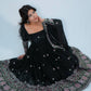 Lavender Sequin Border Anarkali Set