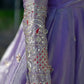 Lavender Sequin Border Anarkali Set