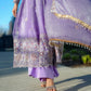 Lavender Sequin Border Anarkali Set