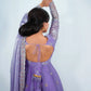 Lavender Sequin Border Anarkali Set