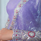 Lavender Sequin Border Anarkali Set