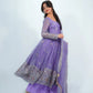 Lavender Sequin Border Anarkali Set