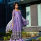Lavender Sequin Border Anarkali Set