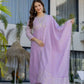 Lavender Vichitra Silk Sequin Embroidered Kurta Set with Dupatta | Elegant Festive Wear