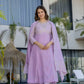 Lavender Vichitra Silk Sequin Embroidered Kurta Set with Dupatta | Elegant Festive Wear