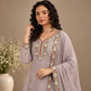 Mul Chanderi Embroidered Kurta Palazzo Set