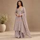 Mul Chanderi Embroidered Kurta Palazzo Set