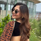 Leopard Print Georgette Saree