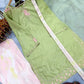 Light Green & Pink Contrast Crepe Embroidered Suit with Farshi Plazzo & Organza Dupatta