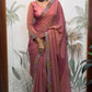 Lilac Butterfly Cut Work Saree