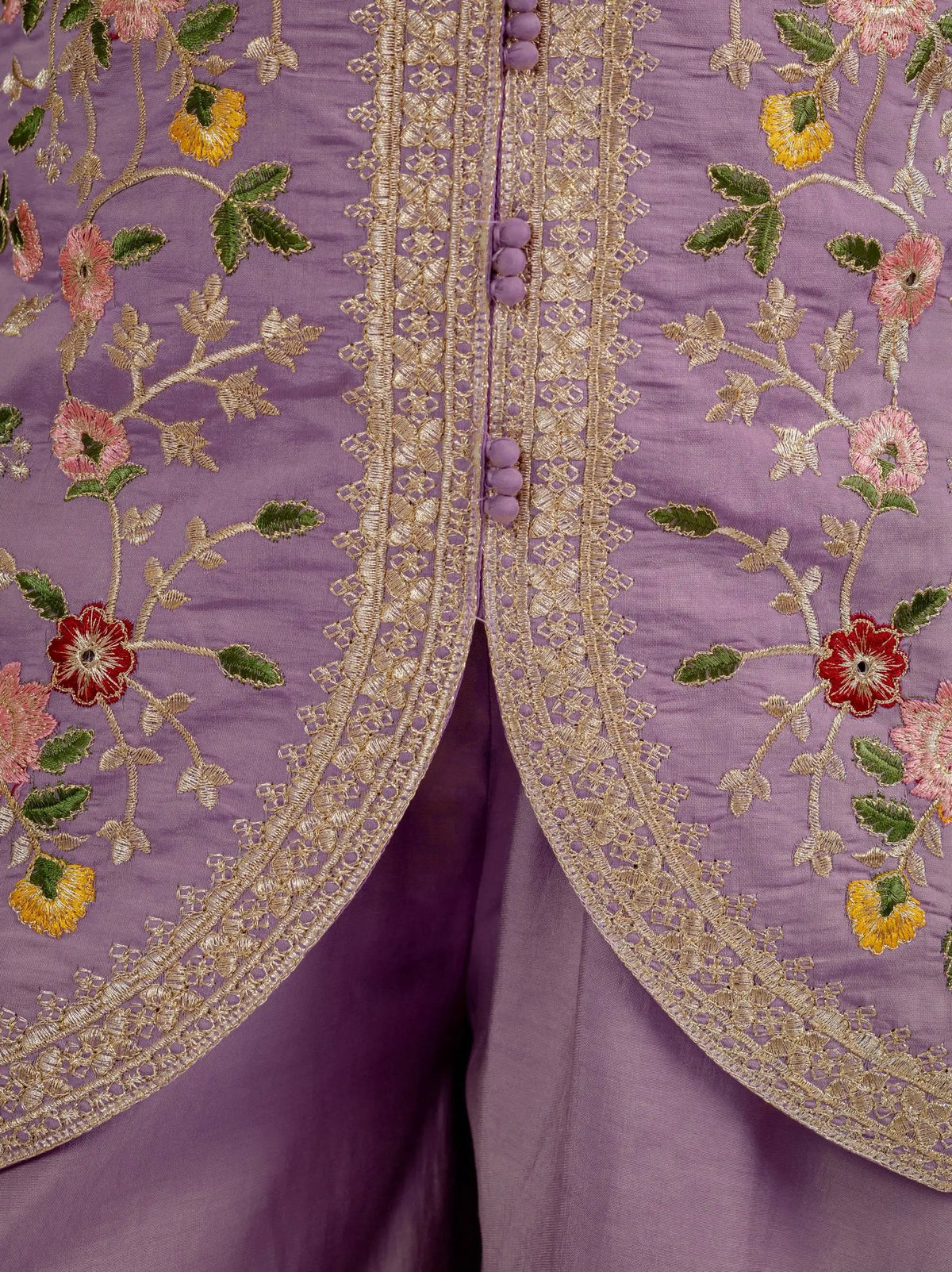 Lilac Sequin Embroidered Sharara Set