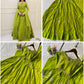 Lime Green Georgette Sequence Embroidered Gown with Dupatta