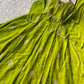 Lime Green Georgette Sequence Embroidered Gown with Dupatta