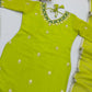 Lime Green Georgette Sharara Palazzo Set