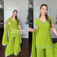 Lime Green Georgette Sharara Palazzo Set