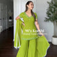 Lime Green Georgette Sharara Palazzo Set