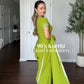 Lime Green Georgette Sharara Palazzo Set