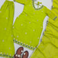 Lime Green Georgette Sharara Palazzo Set