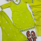 Lime Green Georgette Sharara Palazzo Set