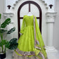 Lime Mirror Work Lehenga Set