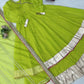 Lime Mirror Work Lehenga Set