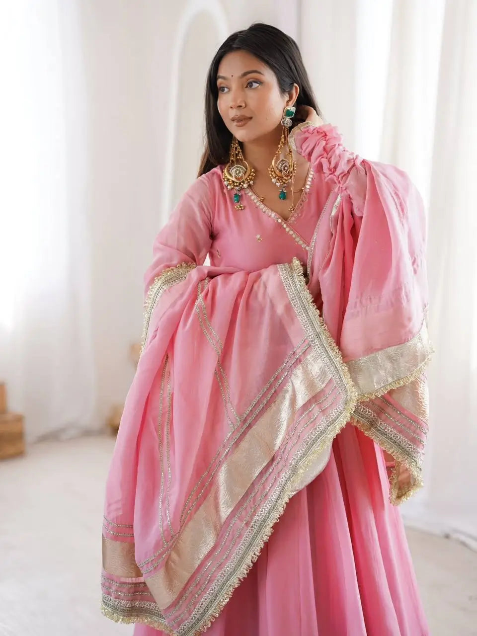 Lime Mirror Work Lehenga Set