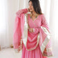 Lime Mirror Work Lehenga Set