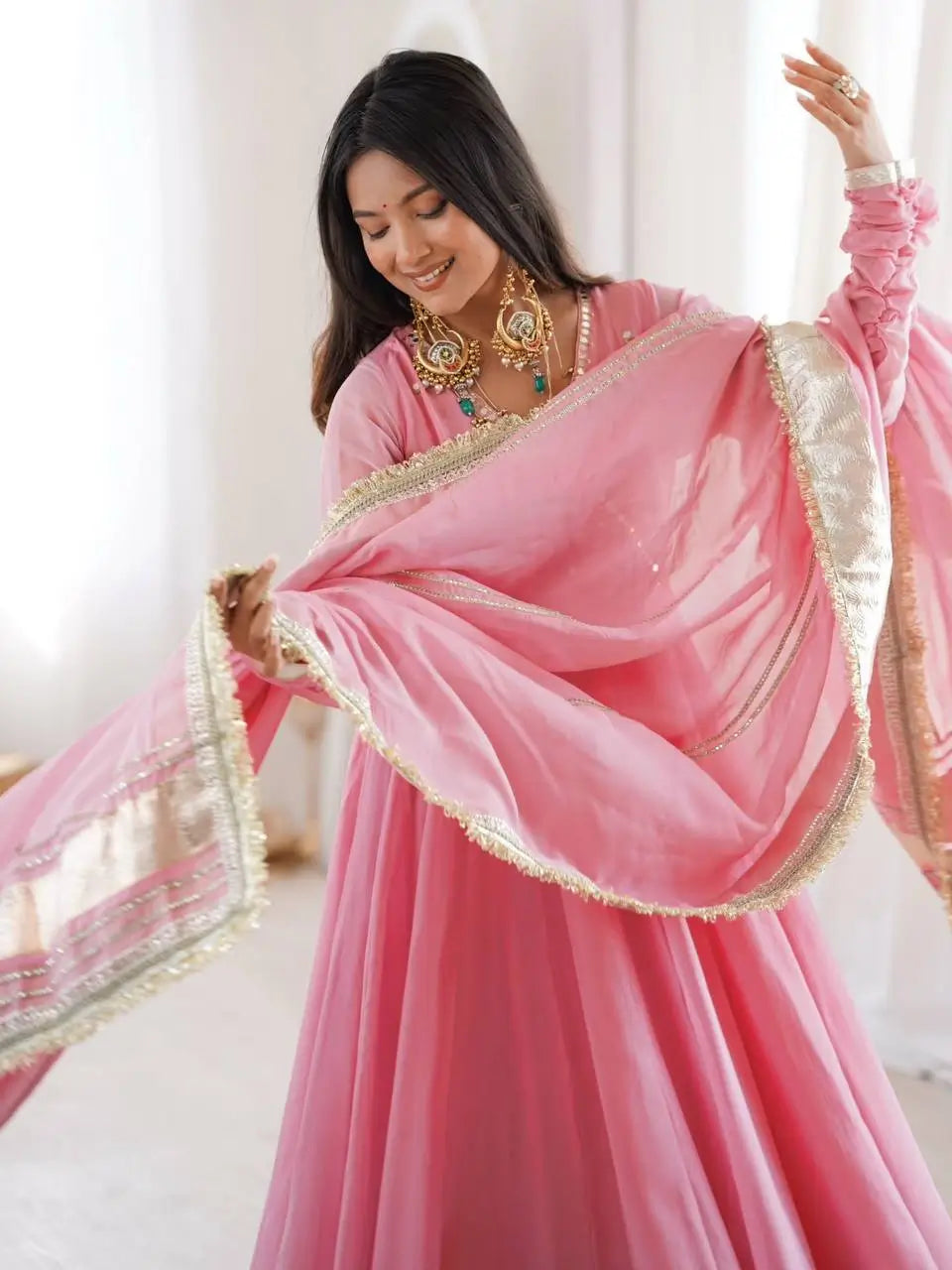 Lime Mirror Work Lehenga Set