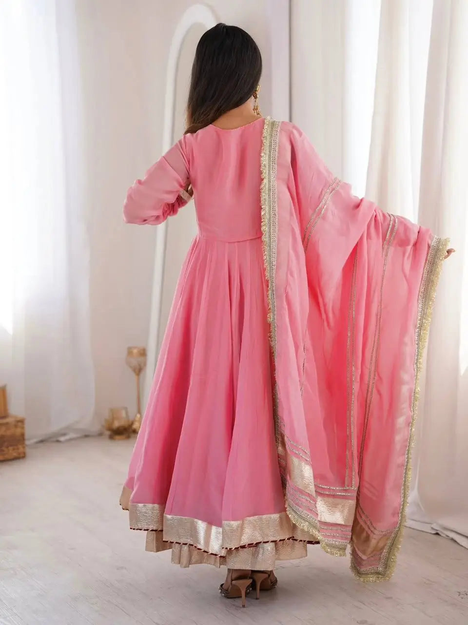 Lime Mirror Work Lehenga Set
