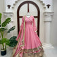 Lime Mirror Work Lehenga Set